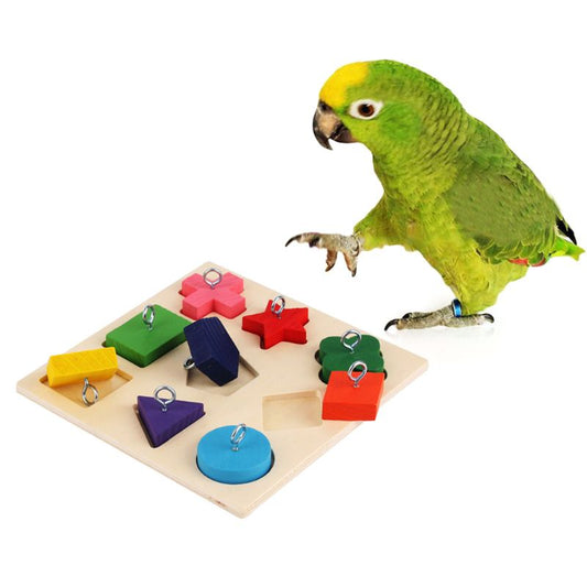 Educational Interactive Parrot Wooden Training Block Puzzle