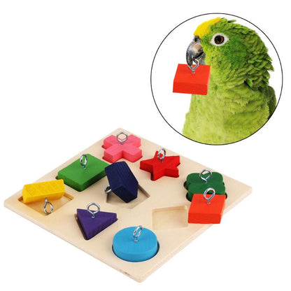 Educational Interactive Parrot Wooden Training Block Puzzle