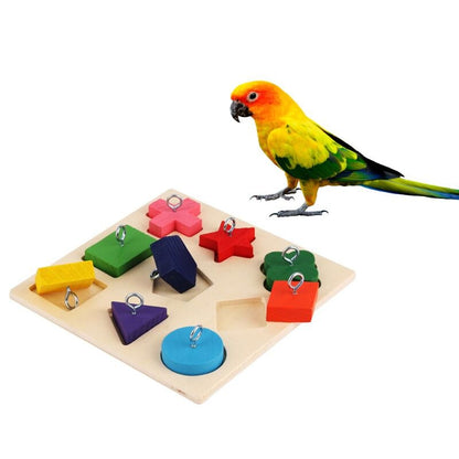 Educational Interactive Parrot Wooden Training Block Puzzle